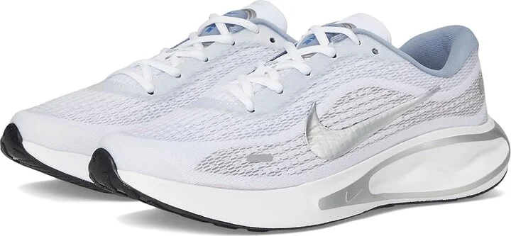Nike Journey Run Men's Shoes White/Metallic Silver/Black/Ashen Slate : 6.5 D - Medium, Synthetic