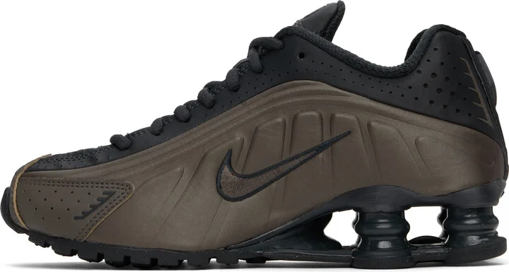 Nike Khaki & Black Shox R4 Sneakers - Image 3