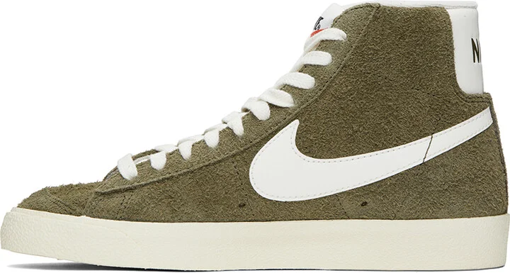 Nike Khaki Blazer Mid '77 Vintage Sneakers - Image 3