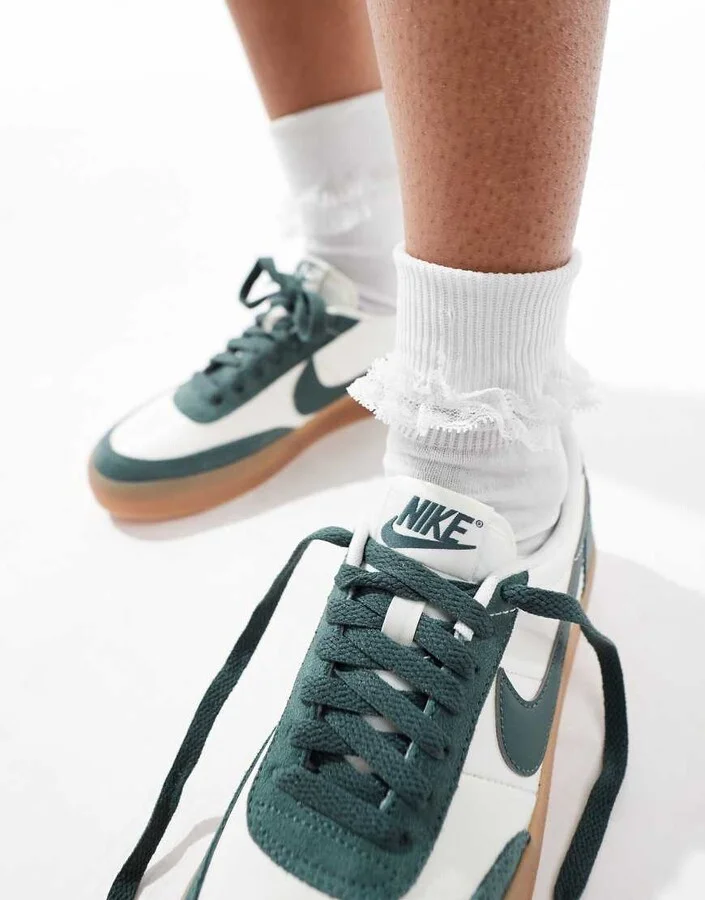 Nike Killshot 2 sneakers in off white and green - Image 4