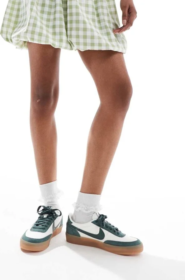 Nike Killshot 2 sneakers in off white and green