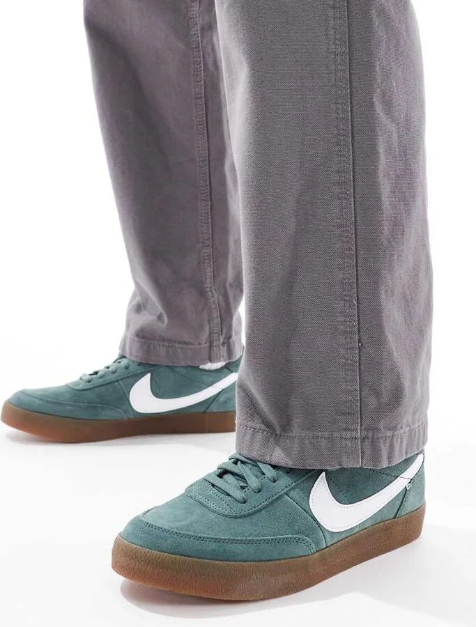 Nike Killshot 2 suede sneakers in green and white - Image 3
