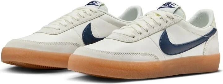 Nike Killshot sneakers with gum sole in white and navy - Image 2