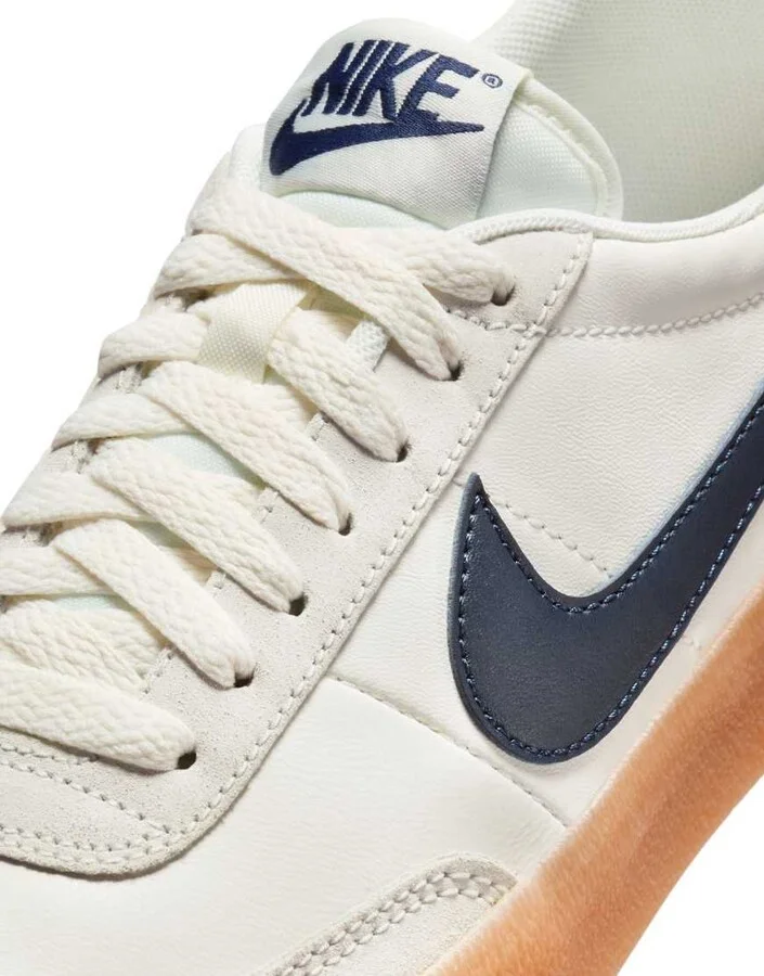 Nike Killshot sneakers with gum sole in white and navy - Image 4