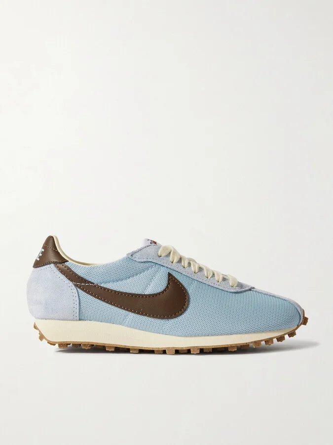 Nike - Ld-1000 Leather And Brushed Suede-trimmed Mesh Sneakers - Blue