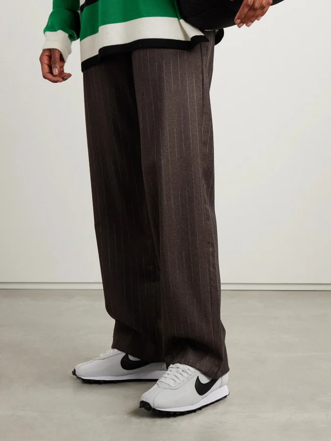 Nike - Ld-1000 Leather And Brushed Suede-trimmed Mesh Sneakers - Gray - Image 2