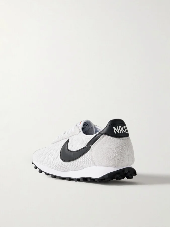 Nike - Ld-1000 Leather And Brushed Suede-trimmed Mesh Sneakers - Gray - Image 3