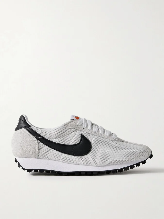 Nike - Ld-1000 Leather And Brushed Suede-trimmed Mesh Sneakers - Gray
