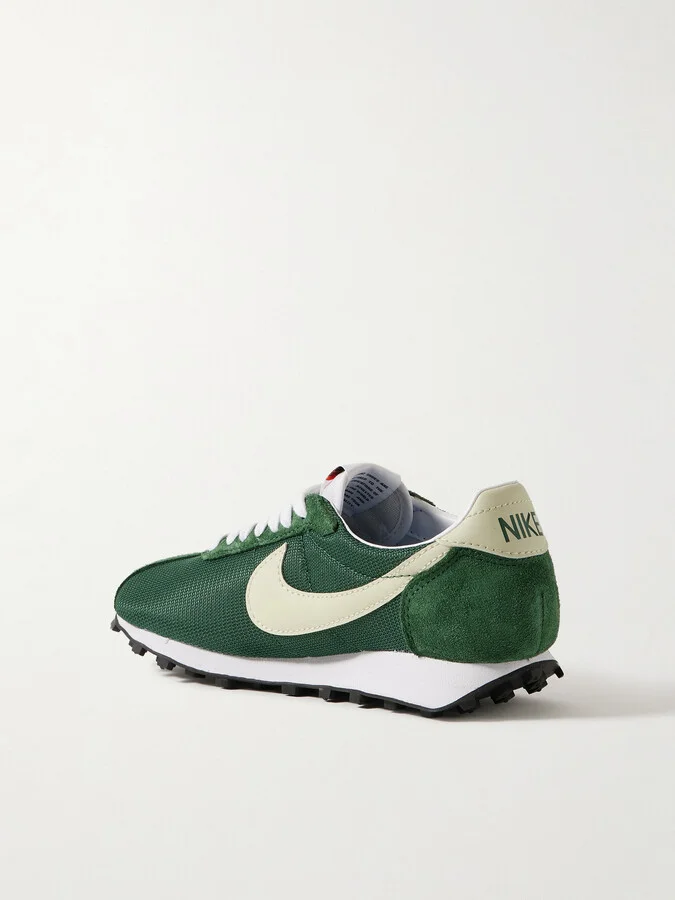 Nike - Ld-1000 Leather And Brushed Suede-trimmed Mesh Sneakers - Green - Image 3