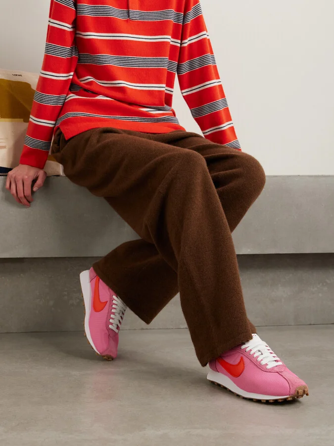 Nike - Ld-1000 Leather And Brushed Suede-trimmed Mesh Sneakers - Pink - Image 2