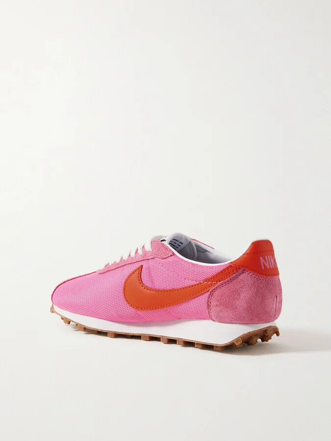 Nike - Ld-1000 Leather And Brushed Suede-trimmed Mesh Sneakers - Pink - Image 3