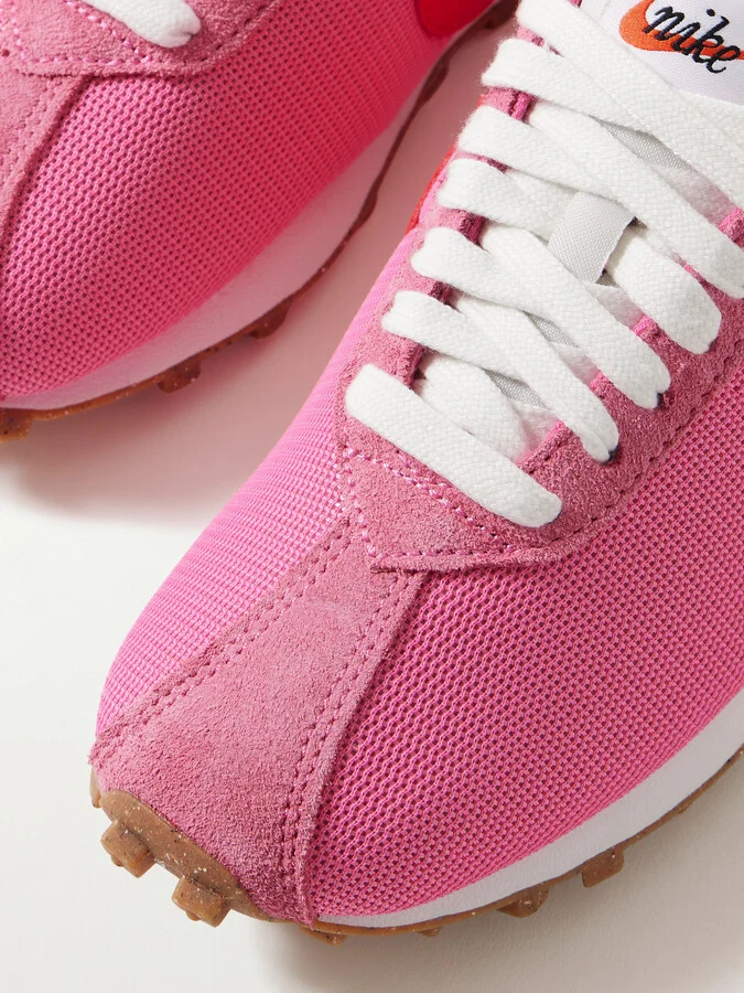 Nike - Ld-1000 Leather And Brushed Suede-trimmed Mesh Sneakers - Pink - Image 4