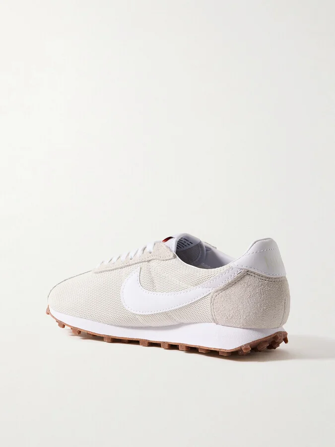Nike - Ld-1000 Leather And Brushed Suede-trimmed Mesh Sneakers - White - Image 3