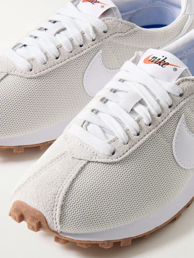 Nike - Ld-1000 Leather And Brushed Suede-trimmed Mesh Sneakers - White - Image 4