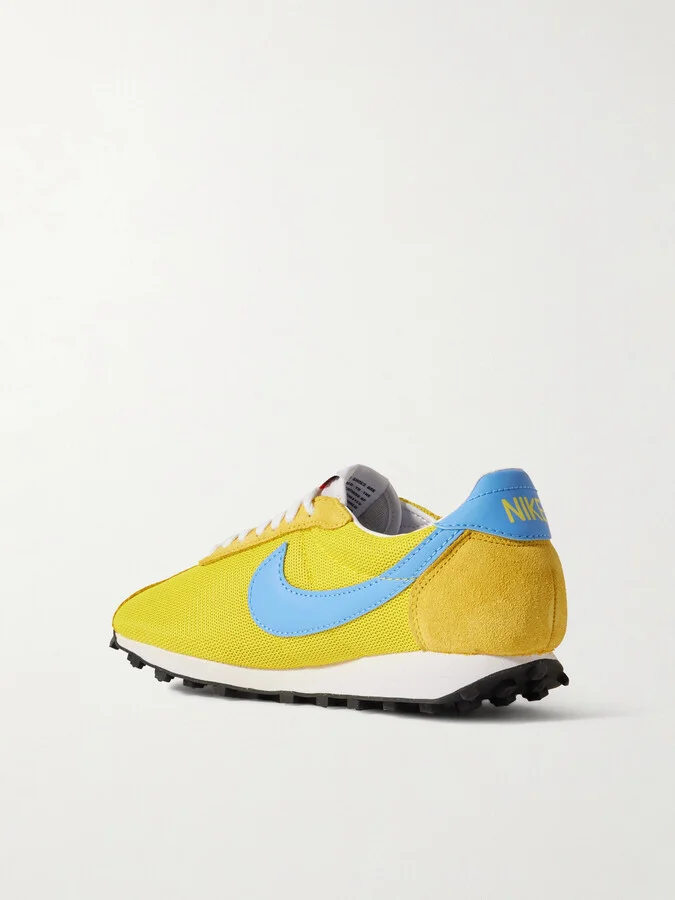 Nike - Ld-1000 Leather And Brushed Suede-trimmed Mesh Sneakers - Yellow - Image 3