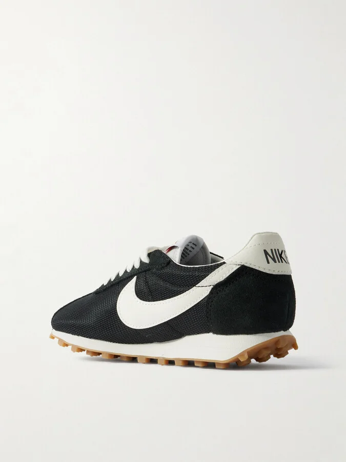 Nike - Ld-1000 Suede And Leather-trimmed Mesh Sneakers - Black - Image 3
