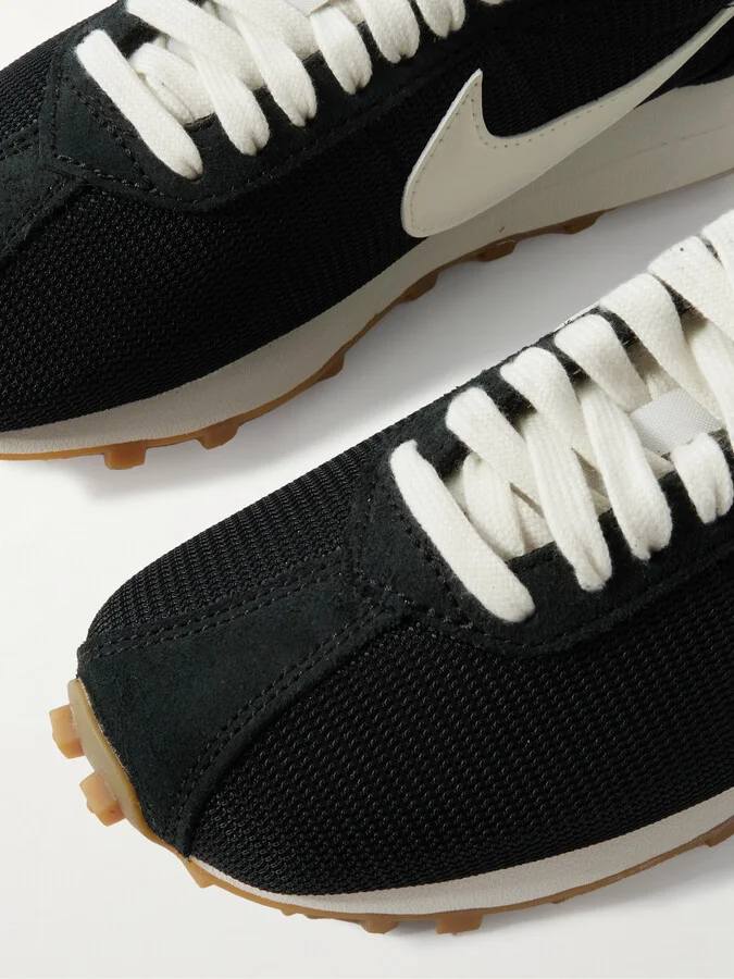 Nike - Ld-1000 Suede And Leather-trimmed Mesh Sneakers - Black - Image 4