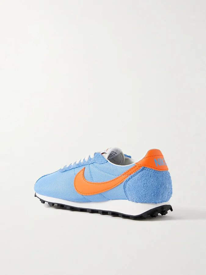 Nike - Ld-1000 Suede And Leather-trimmed Mesh Sneakers - Blue - Image 3