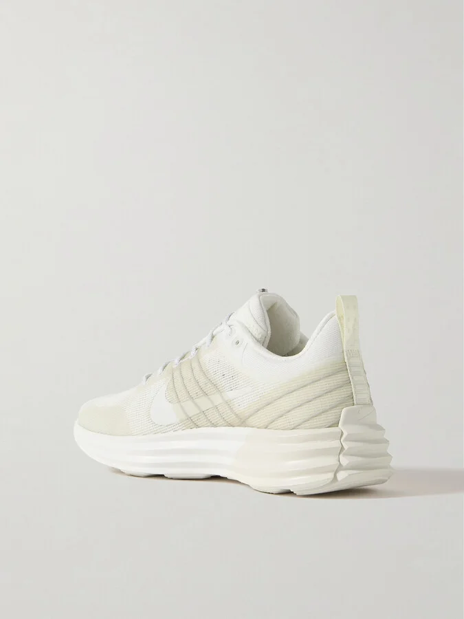 Nike - Lunar Roam Rubber-trimmed Mesh Sneakers - White - Image 3