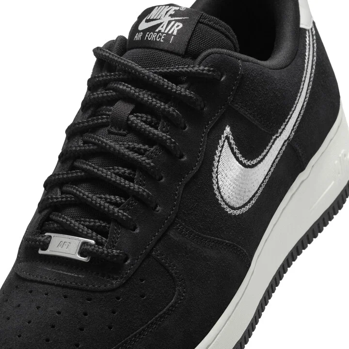 Nike Men's Air Force 1 '07 LV8 Shoes in Black | HJ4465-001 - Image 7