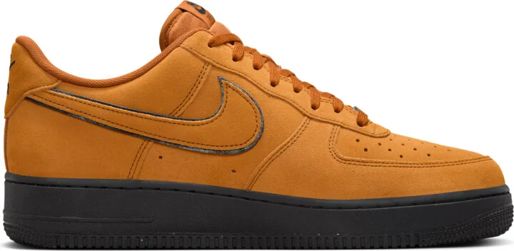 Nike Men's Air Force 1 '07 LV8 Shoes in Brown | HQ1966-700 - Image 3