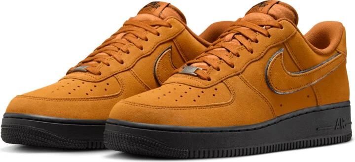 Nike Men's Air Force 1 '07 LV8 Shoes in Brown | HQ1966-700 - Image 5