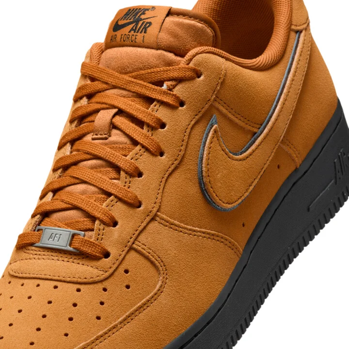 Nike Men's Air Force 1 '07 LV8 Shoes in Brown | HQ1966-700 - Image 7
