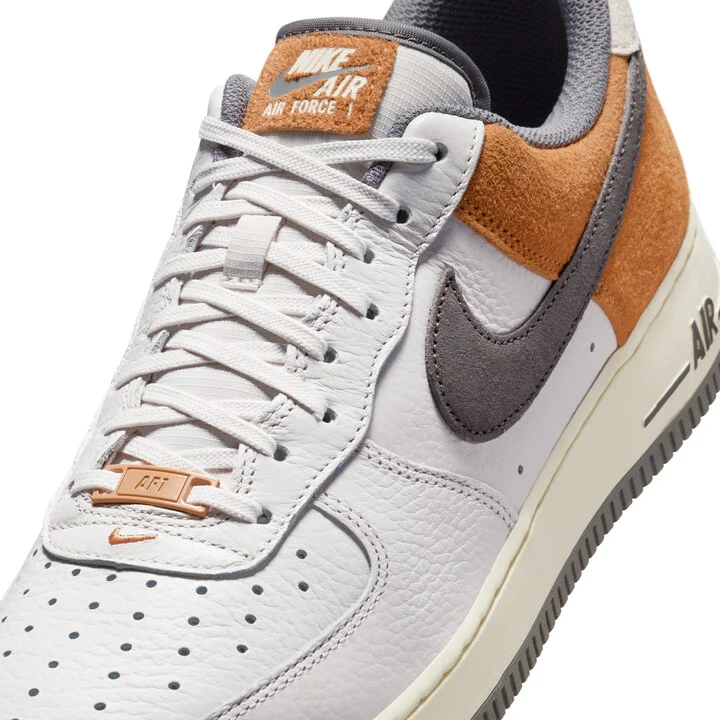 Nike Men's Air Force 1 '07 LV8 Shoes in Grey | IB7718-030 - Image 7