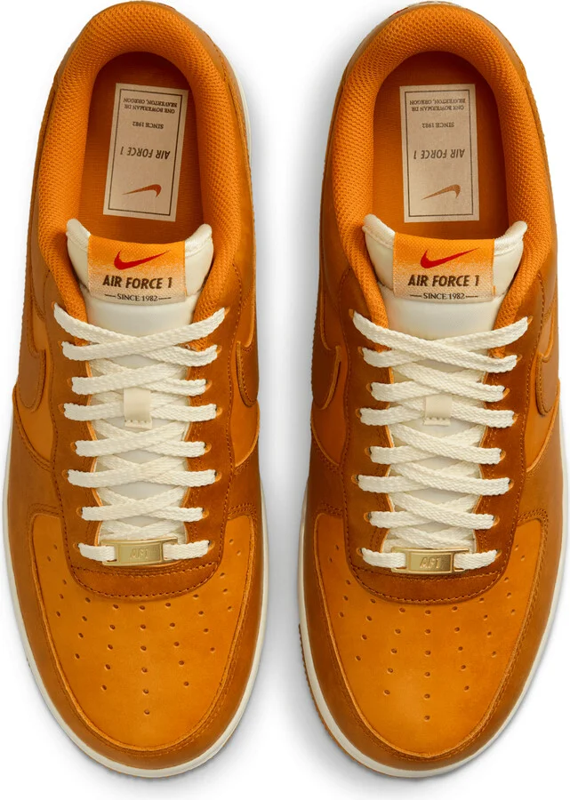 Nike Men's Air Force 1 '07 LV8 Shoes in Orange | HQ3639-720 - Image 4