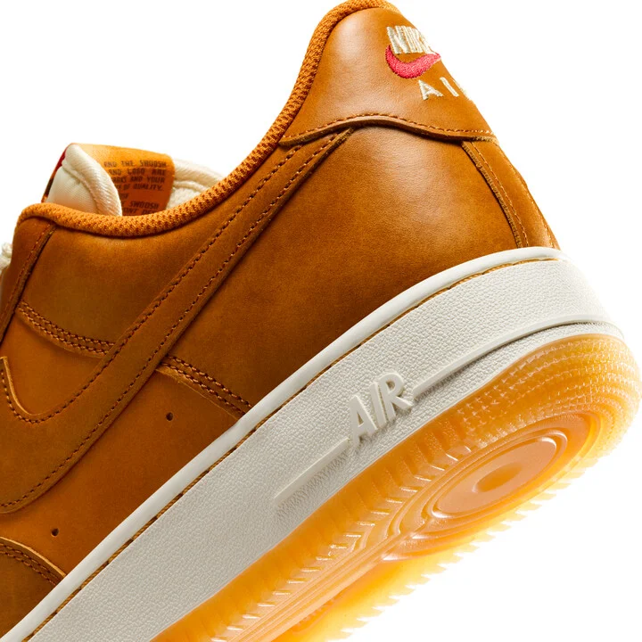 Nike Men's Air Force 1 '07 LV8 Shoes in Orange | HQ3639-720 - Image 8