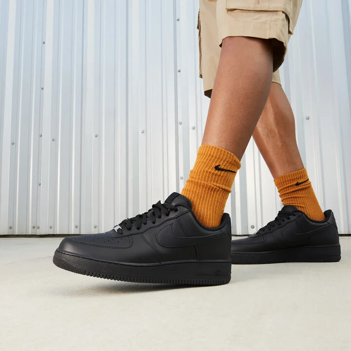 Nike Men's Air Force 1 '07 Shoes in Black | CW2288-001 - Image 2