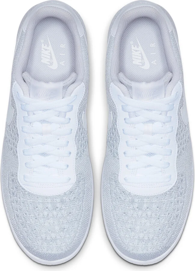 Nike Men's Air Force 1 Flyknit 2.0 Shoes in White | AV3042-100 - Image 4