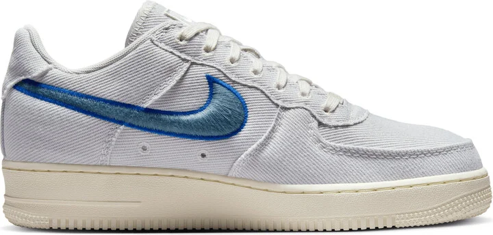 Nike Men's Air Force 1 Low Canvas Shoes in Grey | HV1204-001 - Image 3