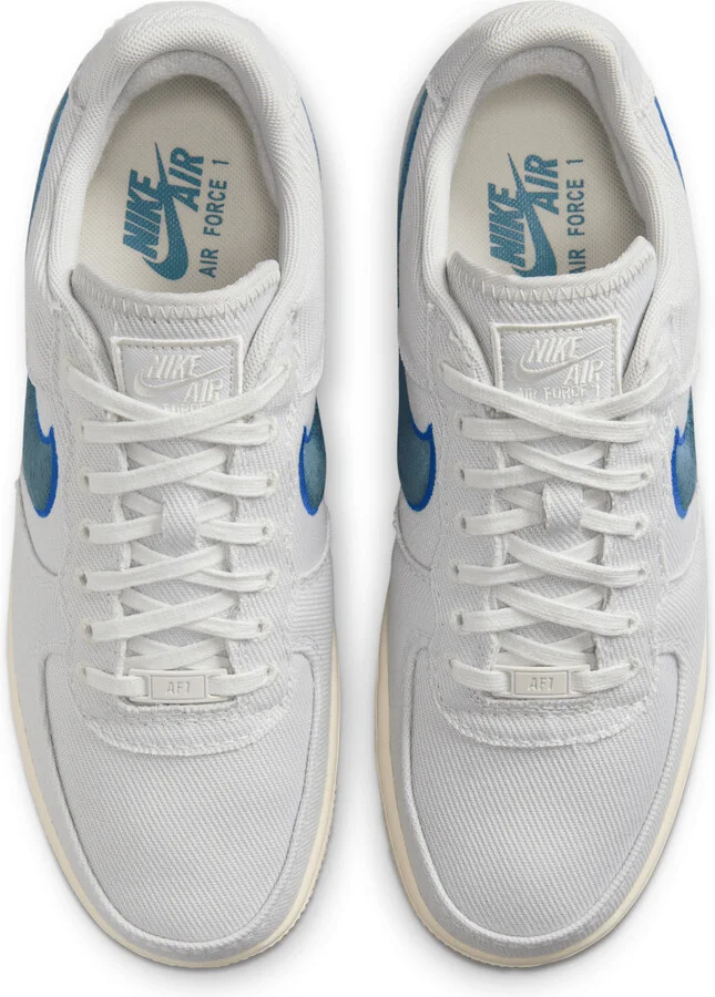 Nike Men's Air Force 1 Low Canvas Shoes in Grey | HV1204-001 - Image 4