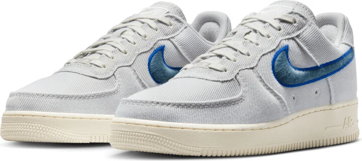 Nike Men's Air Force 1 Low Canvas Shoes in Grey | HV1204-001 - Image 5