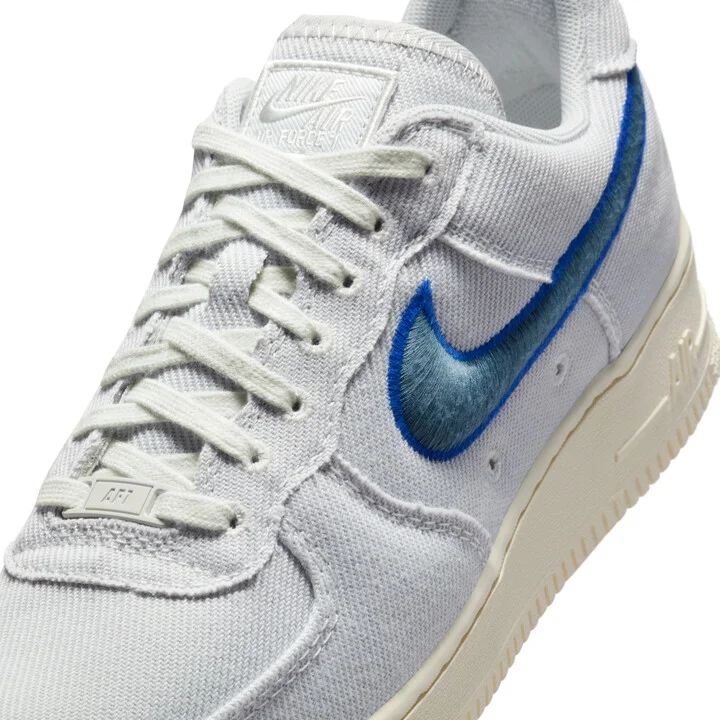 Nike Men's Air Force 1 Low Canvas Shoes in Grey | HV1204-001 - Image 7