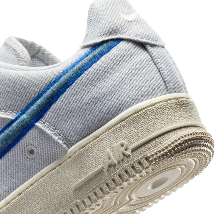 Nike Men's Air Force 1 Low Canvas Shoes in Grey | HV1204-001 - Image 8