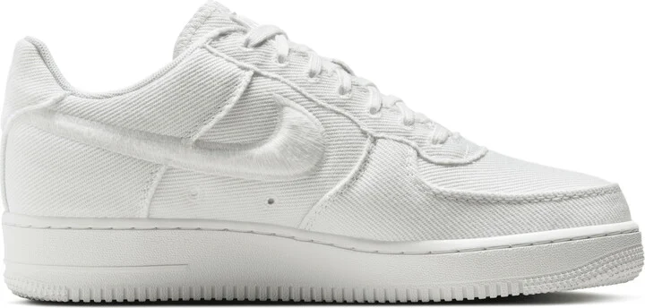 Nike Men's Air Force 1 Low Canvas Shoes in White | HV1204-100 - Image 3