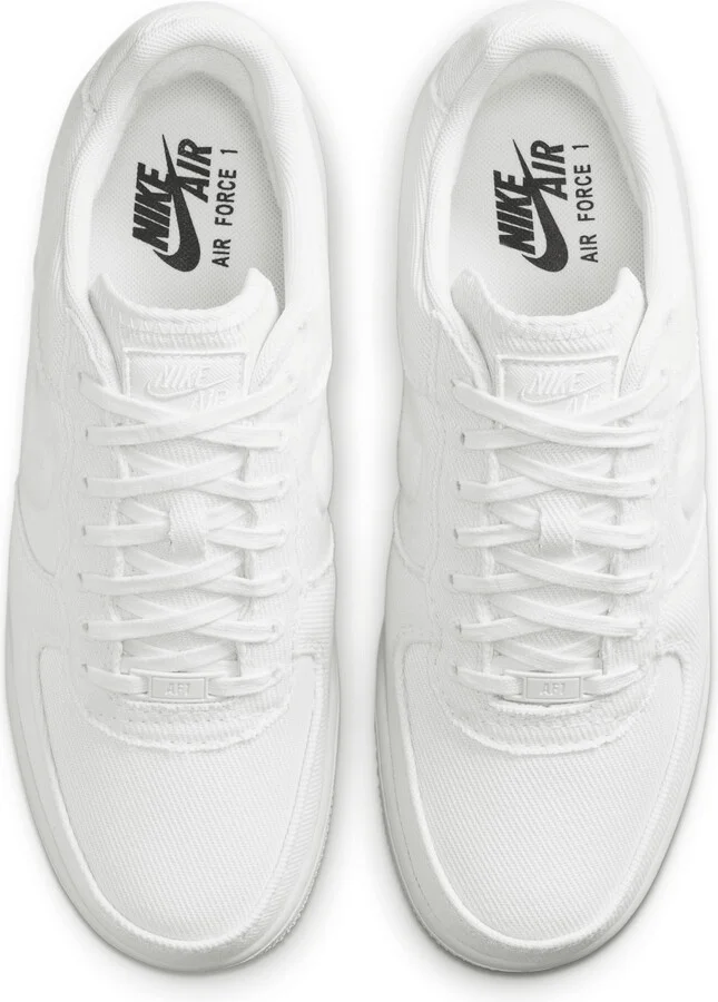 Nike Men's Air Force 1 Low Canvas Shoes in White | HV1204-100 - Image 4