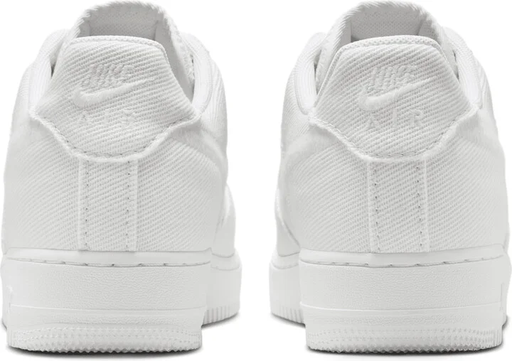 Nike Men's Air Force 1 Low Canvas Shoes in White | HV1204-100 - Image 6