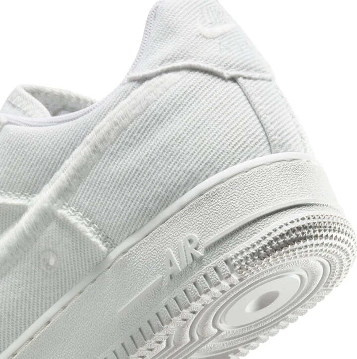 Nike Men's Air Force 1 Low Canvas Shoes in White | HV1204-100 - Image 8