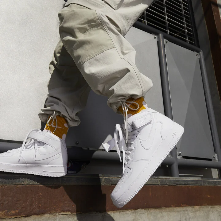 Nike Men's Air Force 1 Mid '07 Shoes in White | CW2289-111 - Image 2