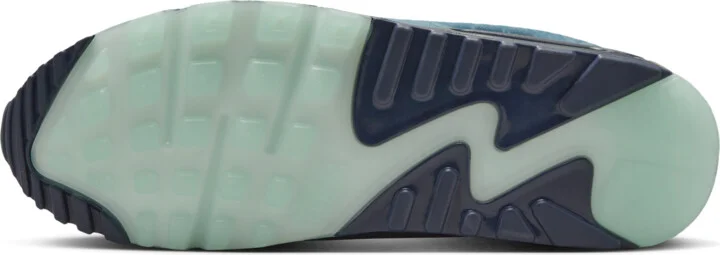 Nike Men's Air Max 90 Shoes in Blue | HQ1970-400 - Image 2