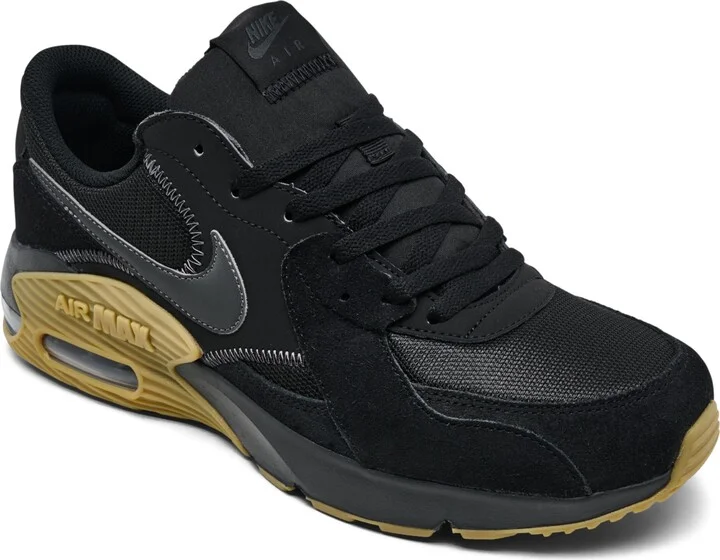 Nike Men's Air Max Excee Casual Sneakers from Finish Line - Black, Gum Light Brown, Anthracite