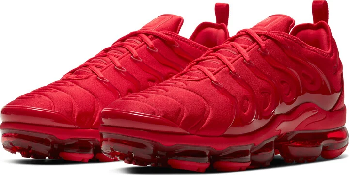 Nike Men's Air VaporMax Plus Shoes in Red | CW6973-600 - Image 5