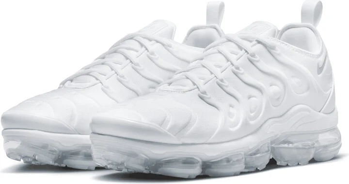Nike Men's Air VaporMax Plus Shoes in White | 924453-100 - Image 5
