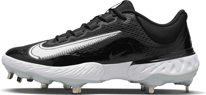 Nike Men's Alpha Huarache Elite 4 Low Baseball Cleats in Black | DJ6521-001