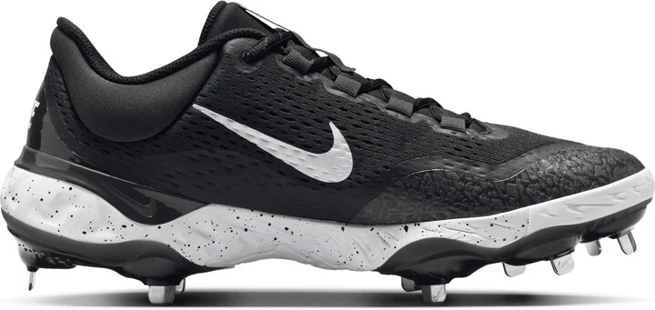 Nike Men's Alpha Huarache Elite 4 Low Baseball Cleats in Black | DJ6521-003 - Image 3