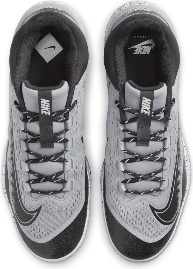 Nike Men's Alpha Huarache Elite 4 Low Baseball Cleats in Grey | DJ6521-004 - Image 4
