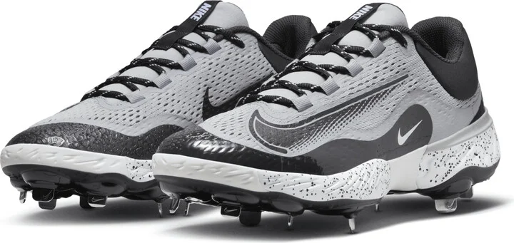 Nike Men's Alpha Huarache Elite 4 Low Baseball Cleats in Grey | DJ6521-004 - Image 5